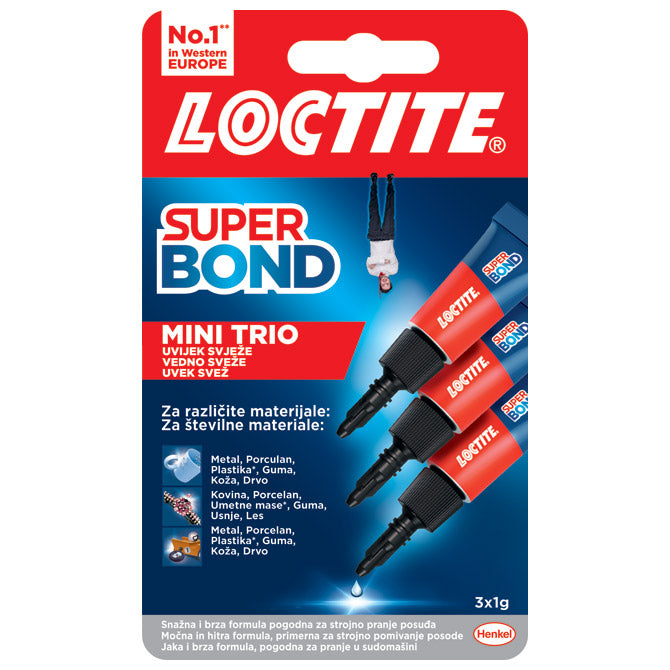 Lepilo trenutno 1g pk3 loctite super bond mini trio henkel 2733331 blister