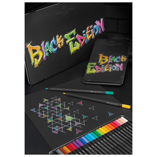 Boje drvene  36boja metalna kutija black edition faber castell 116437
