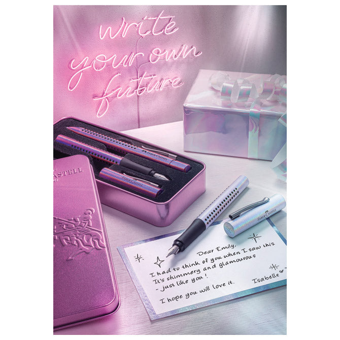 NALIVPERO GRIP 2011 (F) GLAM FABER CASTELL 140843 BISERNO SREBRNA