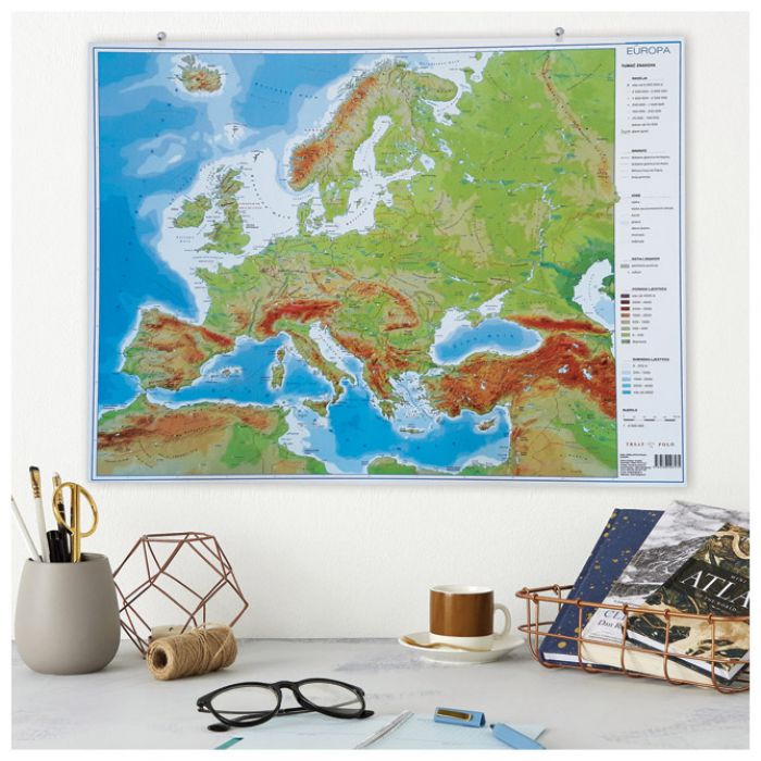 KARTA ZIDNA EUROPE 64X49 CM MINI TRSAT