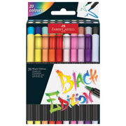 FLOMASTER BRUSHPEN 20BOJA BLACK EDITION FABER CASTELL 116452 BLISTER