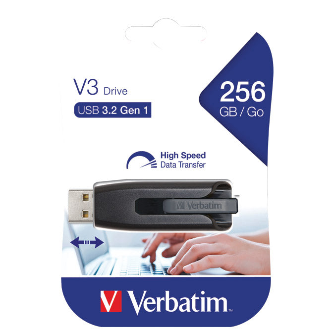 MEMORIJA USB256GB 3.2 STORE&APOS;N&APOS;GO V3 VERBATIM 49168 CRNI