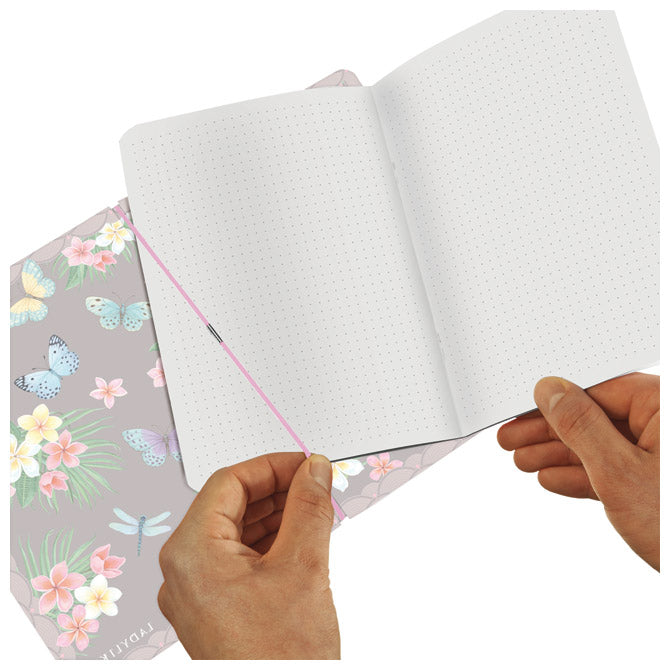 NOTES A5 CRTE (ISPREKIDANE) 40L 80G S GUMICOM LADYLIKE BUTTERFLIES HERLITZ 50044290