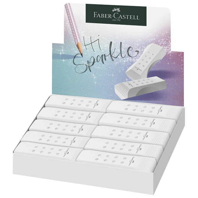 GUMICA ROLLON SPARKLE FABER CASTELL 187320 BIJELA