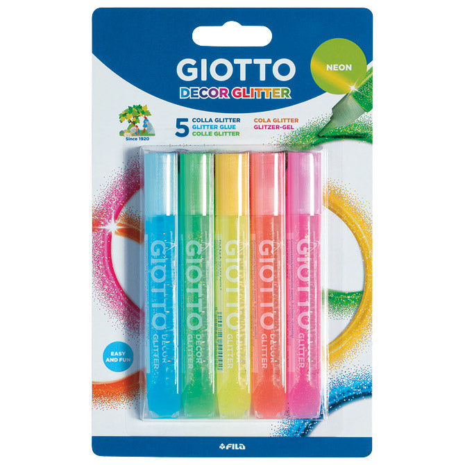 LEPILO GLITTER 10,5MLX5BARV GIOTTO NEON FILA 5453 BLISTER