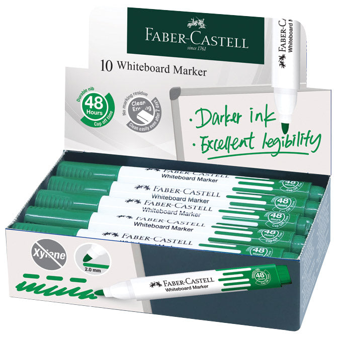 MARKER ZA BIJELU PLOČU 1,5-3 MM W20 FABER CASTELL 254063 ZELENI