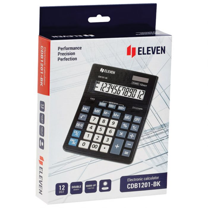 KALKULATOR KOMERCIJALNI 12MJESTA ELEVEN CDB-1201 BK CRNI