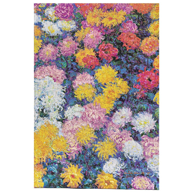 NOTES  9X14CM-MINI CRTE  88L S GUMICOM MONET&APOS;S CHRYSANTHEMUMS PAPERBLANKS PB9716-7