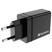PUNJAČ ZA MOBILNE UREĐAJE ZIDNI 1XUSB-C/PD 20W/1XUSB-A QC 3.0/2XUSB-A 10W VERBATIM 49700 CRNI