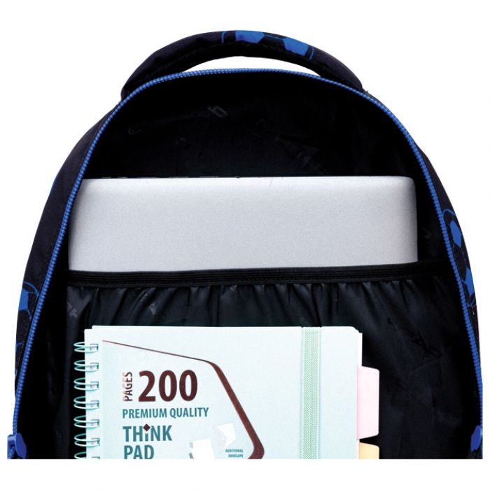 RUKSAK ŠKOLSKI-NOTEBOOK ANATOMSKI BLUE FOOTBALL HEAD 502025036
