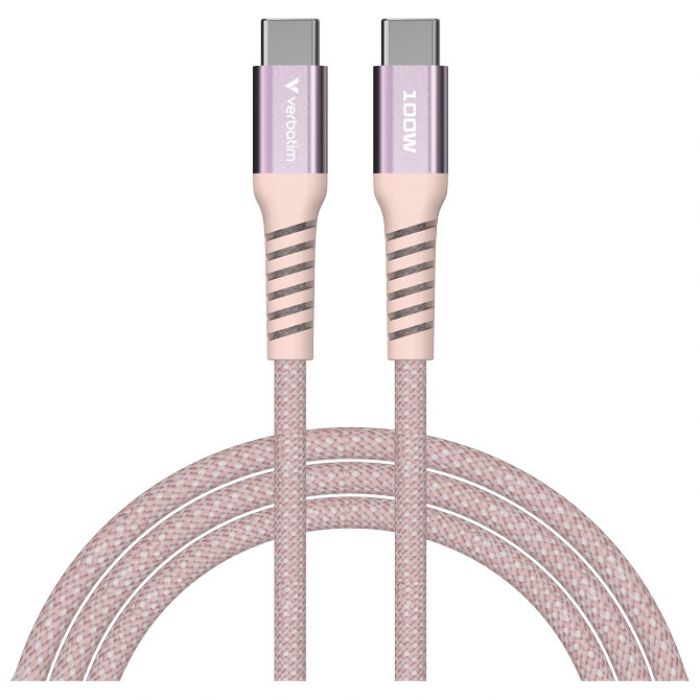 KABEL MAGNETSKI USB-C NA USB-C 100W 120 CM VERBATIM 31857 ROZI