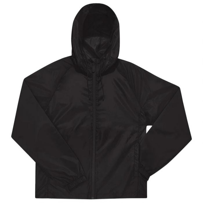 VJETROVKA S KAPULJAČOM ZIP UNISEX B&C # RESET LINED WINDBREAKER CRNA M