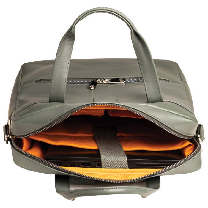 TORBA POSLOVNA KOŽNA ŽENSKA EXACTIVE  EXACOMPTA 17236 KOSITAR SIVA