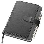 NOTES A5 CRTE 256L OD UMJETNE KOŽE SA PROSTOROM ZA KREDITNE KARTICE MACMA 2008877 SIVO-CRNI