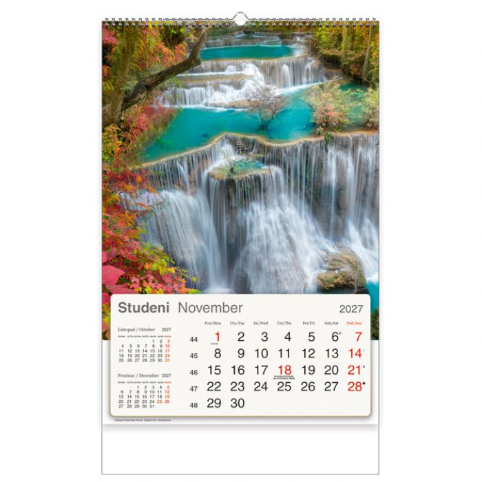 KALENDAR "PLANET ZEMLJA 2027" 13 LISTOVA, SPIRALA KAL.