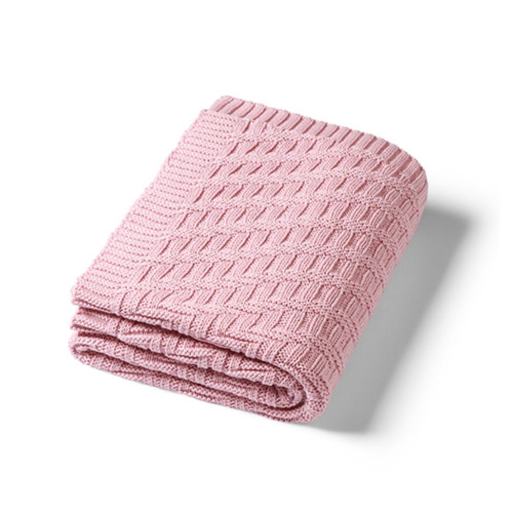 BabyOno Pletena pamučna dekica 75x100 cm - Roza