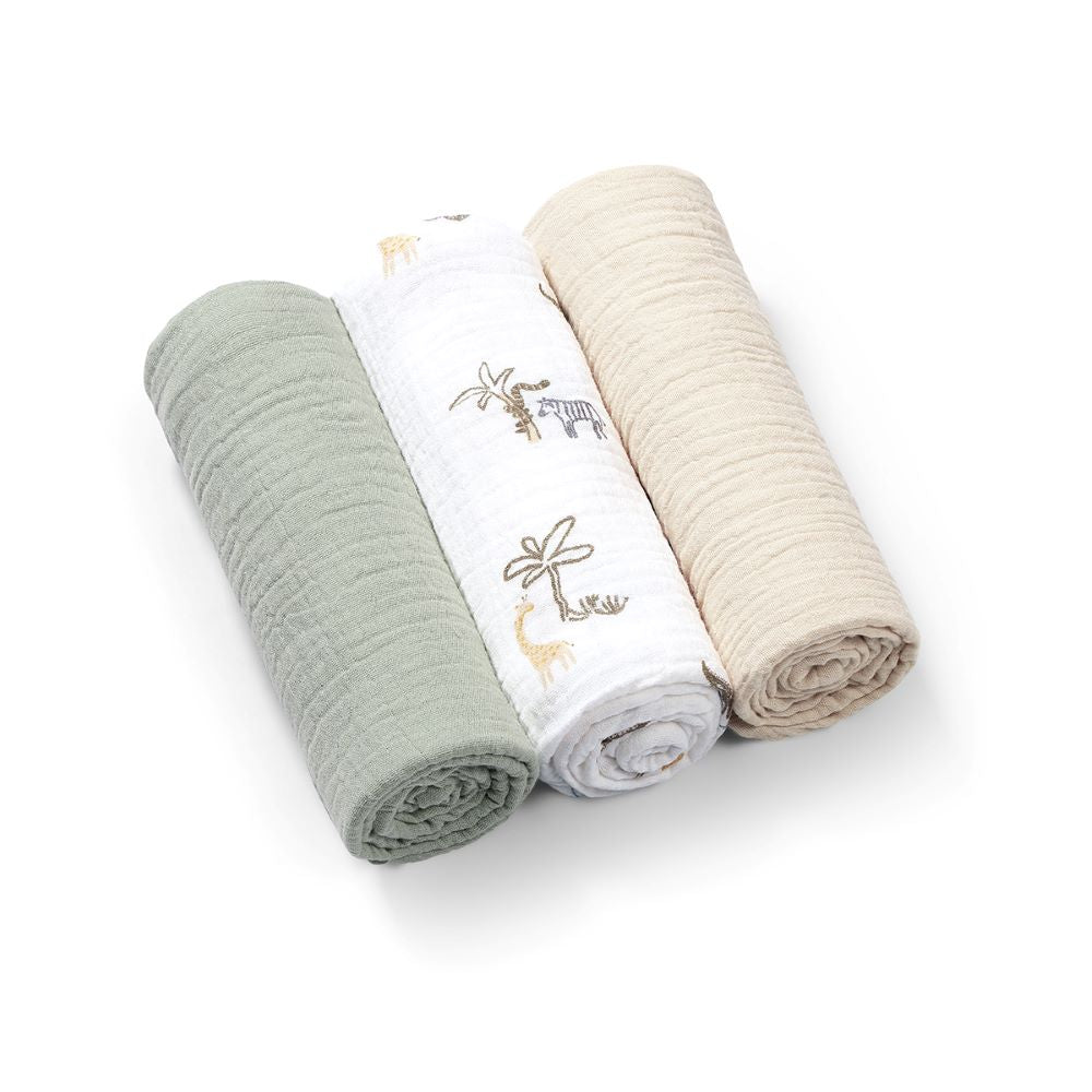 BabyOno Tetra pelene Muslin Safari, mint