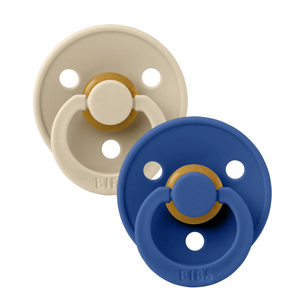BIBS Colour dude (okrugle) - Vanilla/Cornflower (vel.2)