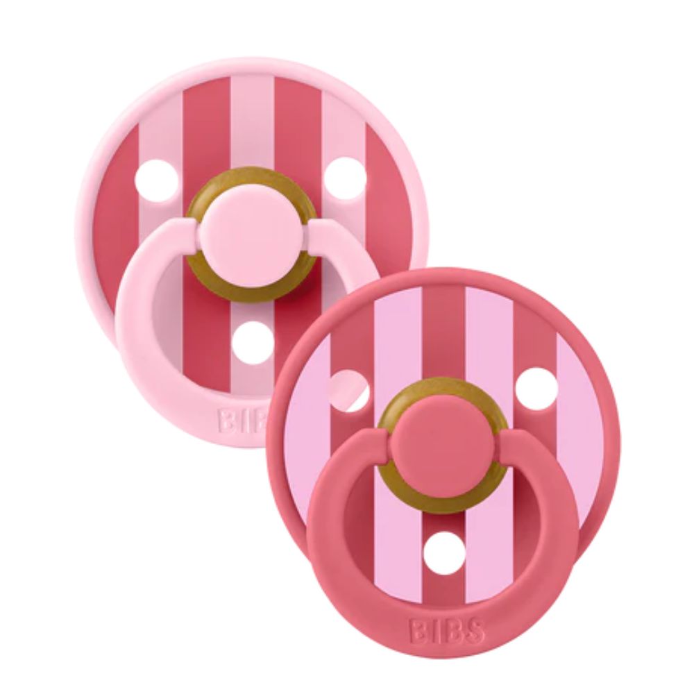 BIBS Studio Colour dude (okrugle) Block - Baby Pink Coral mix (vel.1)