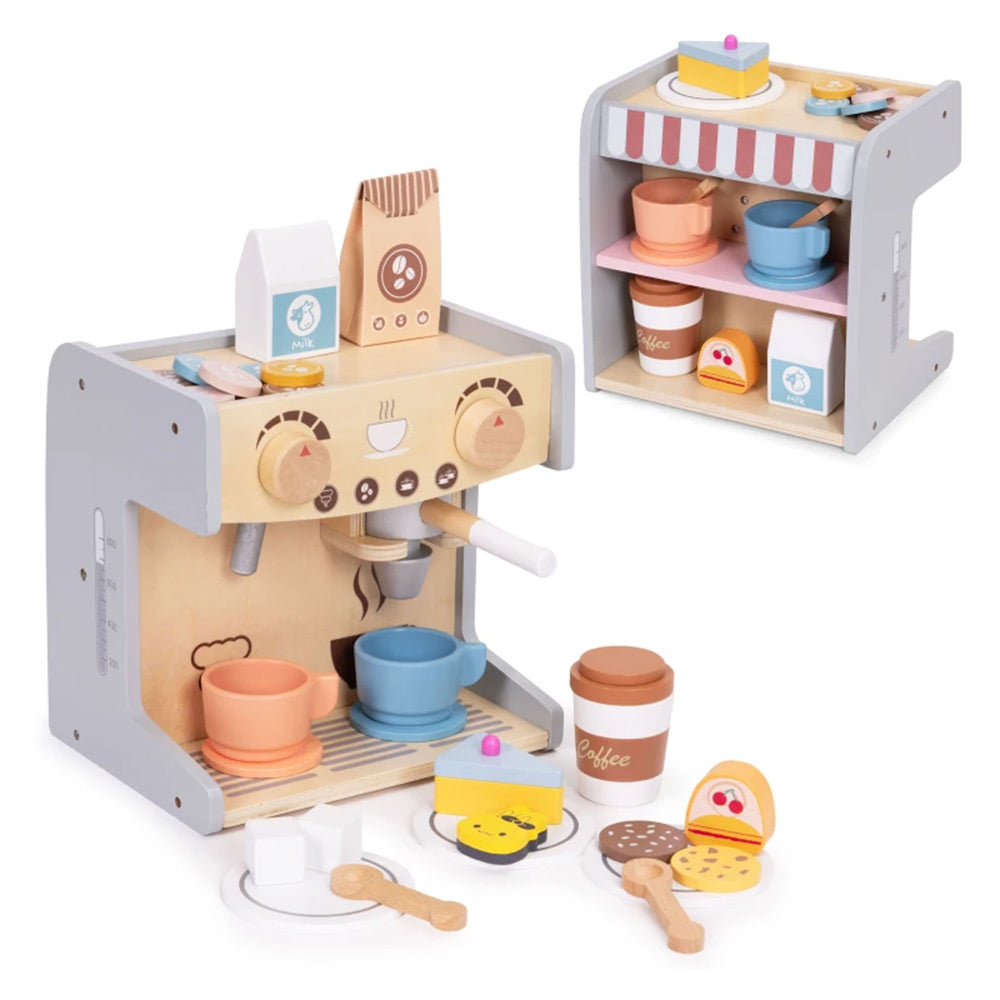 Ecotoys Drveni aparat za kavu 2u1