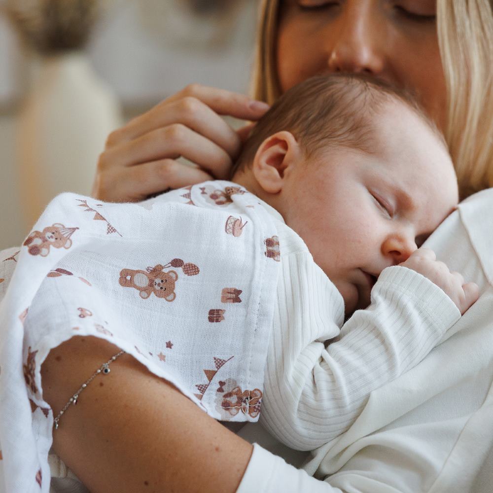 BabyOno Tetra pelene Muslin Rođendan, bež