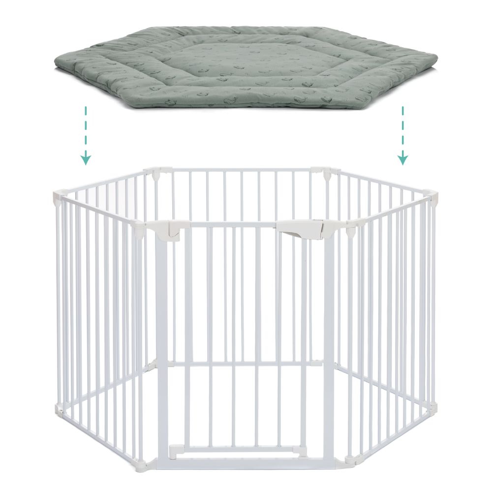 Fillikid podloga Jersey za vrtić Prag/Atena Hexagon, Whale green