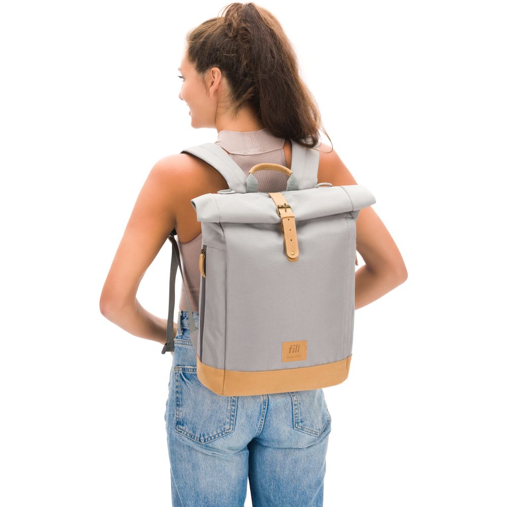 Fillikid torba/ruksak za mamu Rolltop Berlin - Stone grey