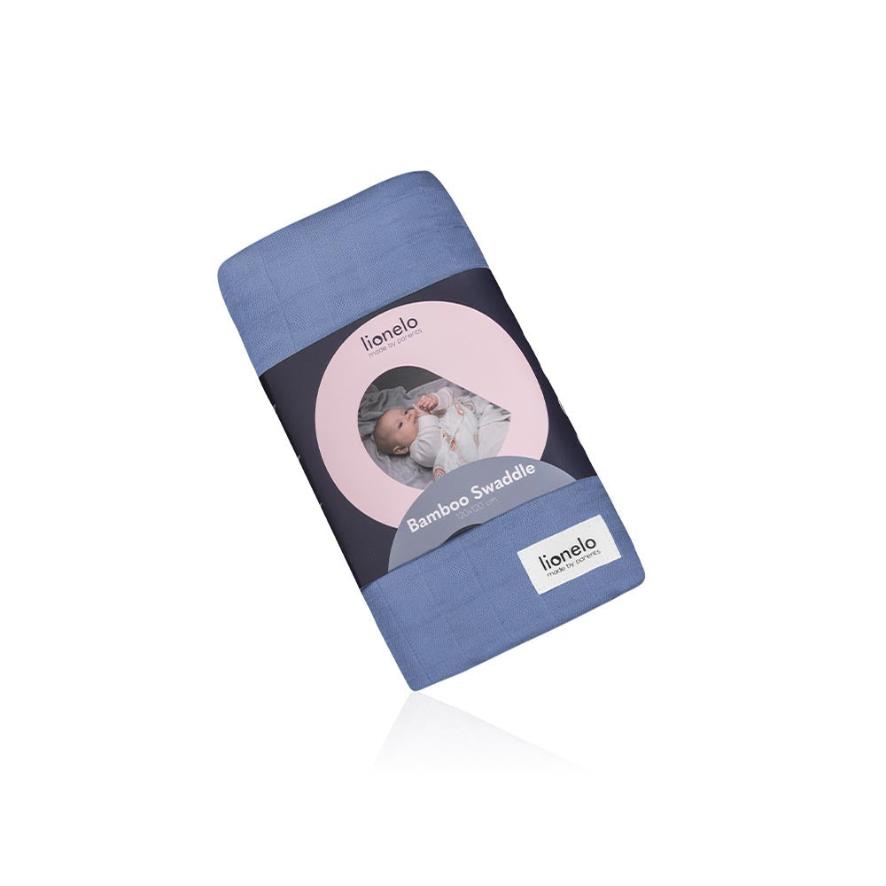 Lionelo Swaddle deka bambus 120x120 cm - Blue Denim