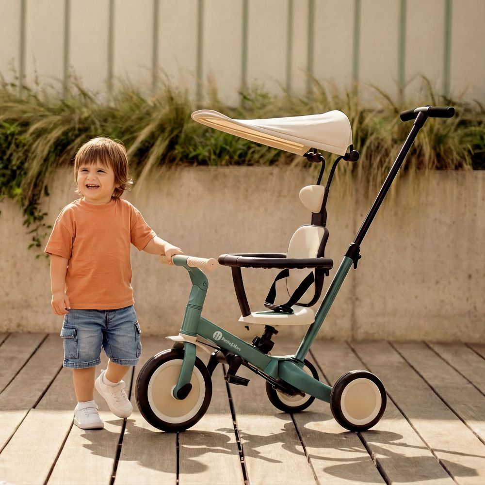 PETITE&MARS Tricikl Turbo Plus 5 u 1 - Misty Green