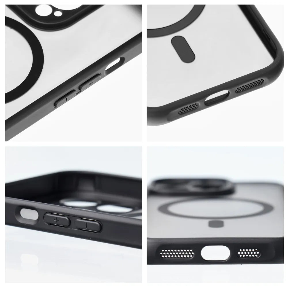 Full Matte Mag Cover maska kompatibilna s MagSafe za iPhone 13 crna