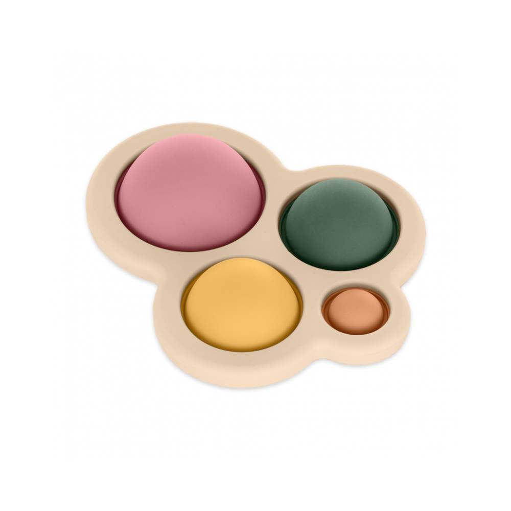 PETITE&MARS Silikonski senzorni Pop it Chill out 6 m+ - Dusty Rose