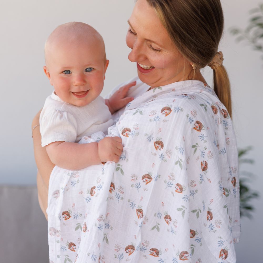 BabyOno Tetra pelene Muslin Ježić, zelena