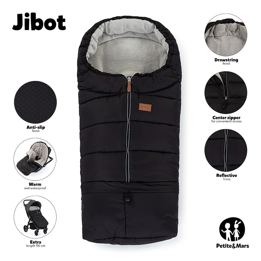 PETITE&MARS Footmuff Jibot 3 u 1 zimska vreća za kolica, Quiet Grey