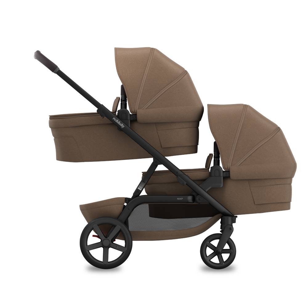 REDSBABY NUVO 2 Twin dječja kolica za blizance 2u1 - Mocha