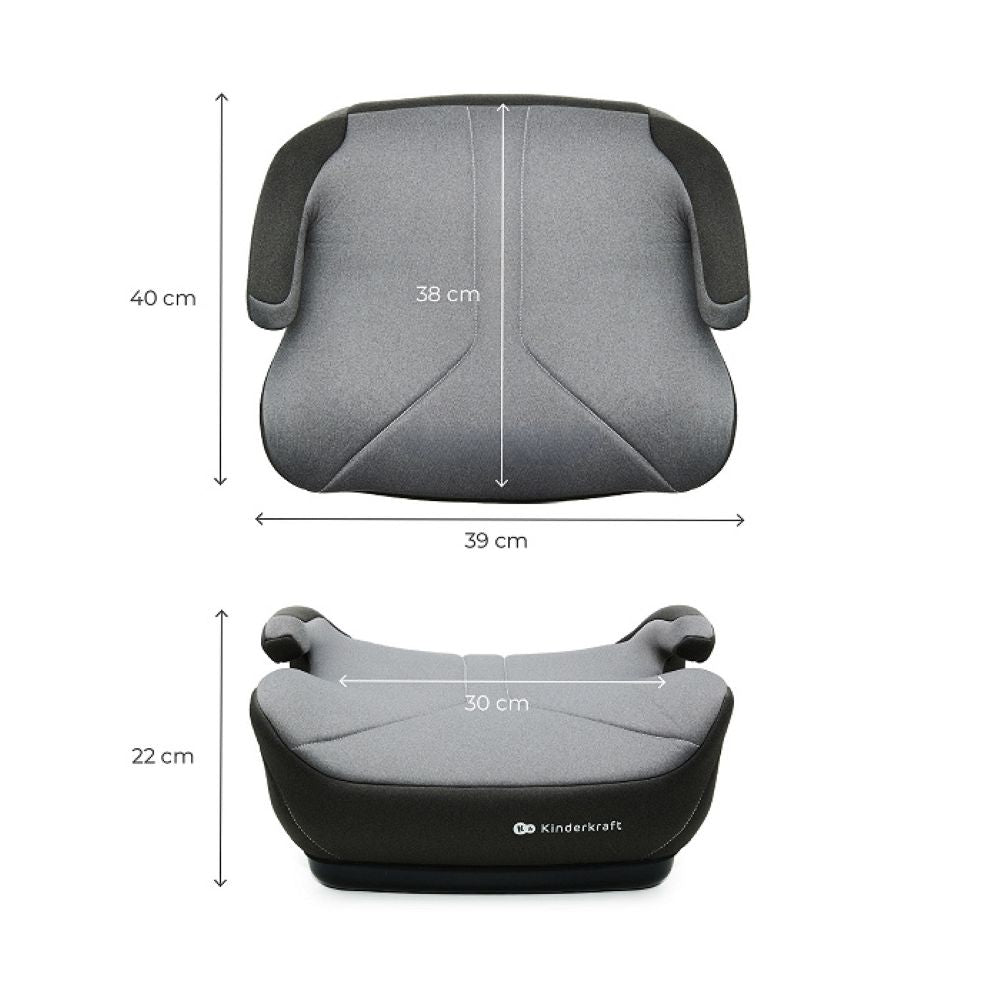 Kinderkraft booster autosjedalica I-BOOST 2 i-Size (125-150 cm), siva