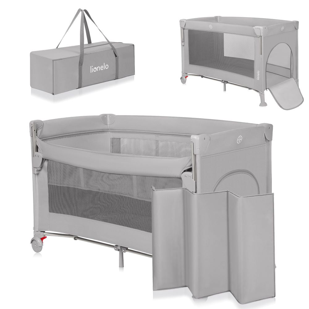 Lionelo putni krevetić 3u1 Ellen - Grey Concrete