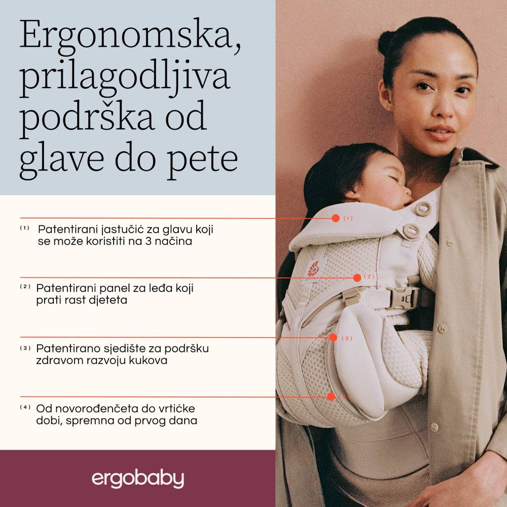 Ergobaby Omni Classic Mesh nosiljka, Onyx Black