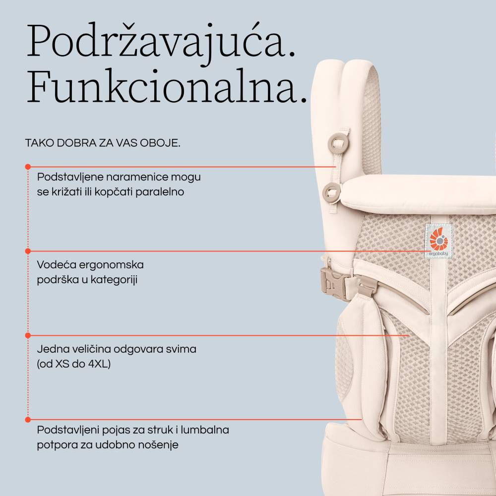 Ergobaby Omni Classic Mesh nosiljka, Onyx Black