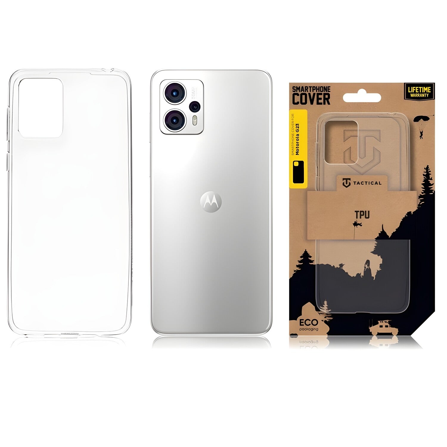 Tactical TPU futrola za Motorola Moto G23 - Prozirna KP29079
