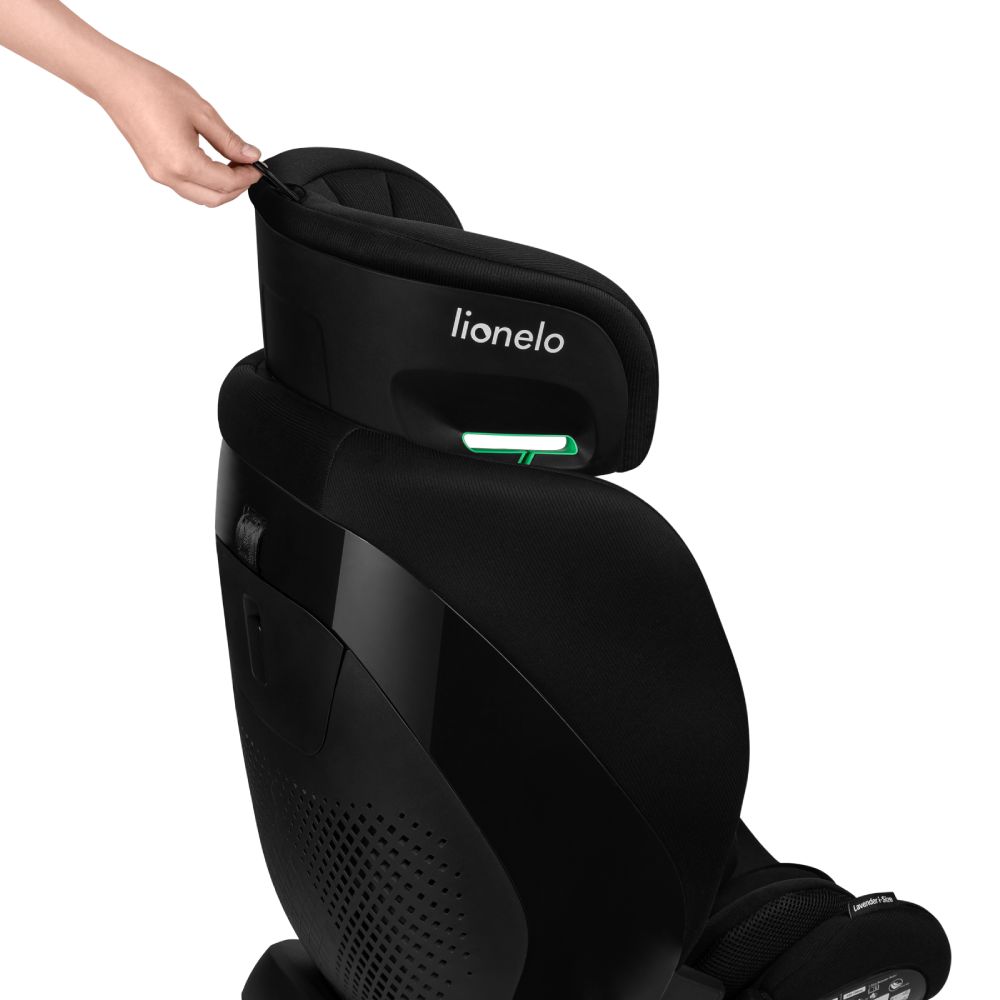 Lionelo autosjedalica Lavender i-Size 9-36 kg (76-150 cm), Carbon Black