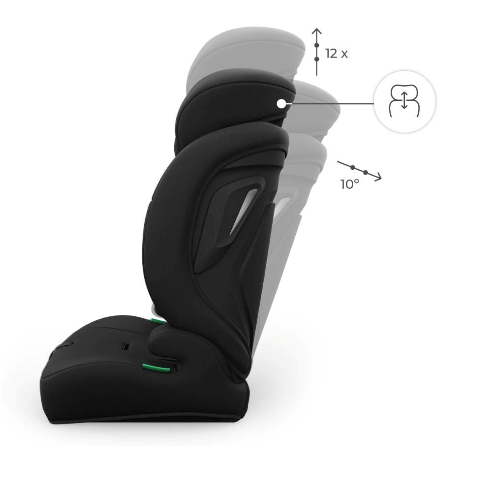 Kinderkraft autosjedalica Comfort Up 2 plus i-Size 9-36 kg (76-150 cm) bez Isofix-a, Black