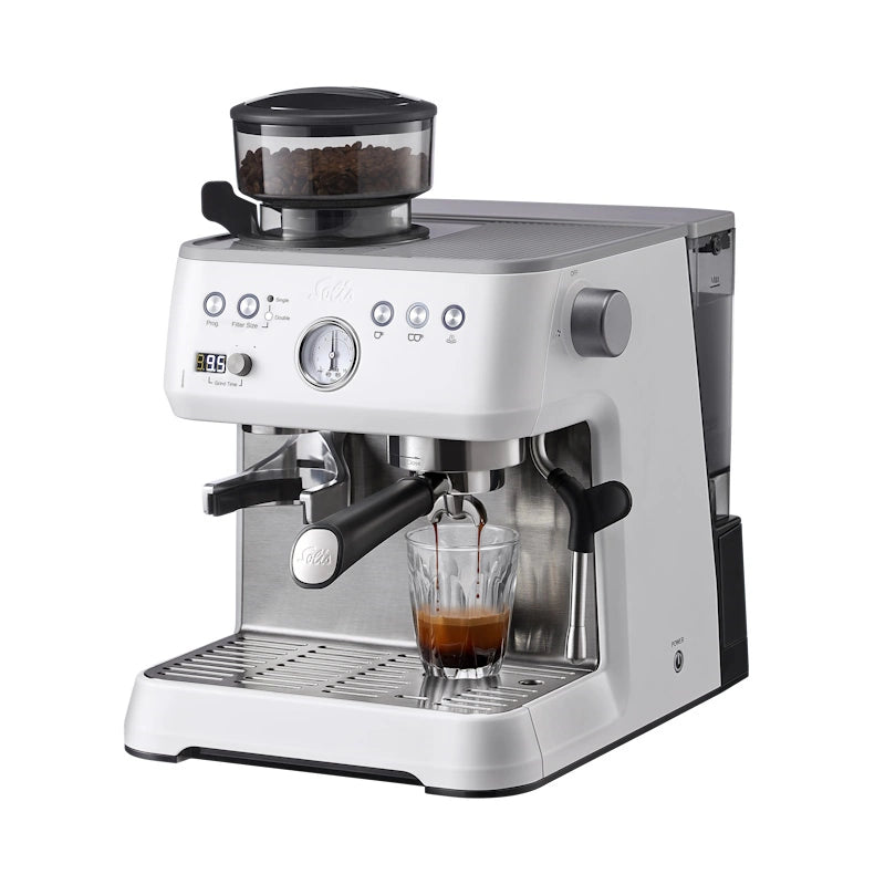 Solis Grind & Infuse Perfetta White espresso machine