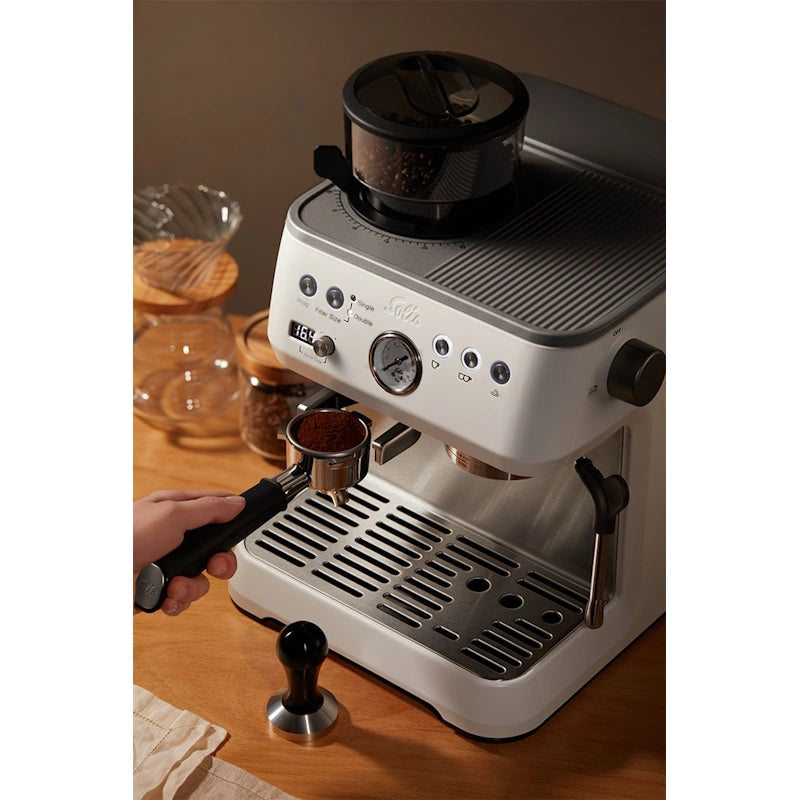 Solis Grind & Infuse Perfetta White espresso machine