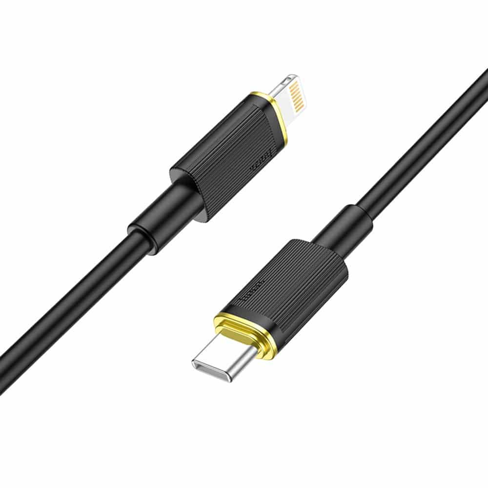 Hoco - Kabel za punjenje (U109) - USB Type-C na Lightning, PD 20W, 3A, 1,2 m - crni