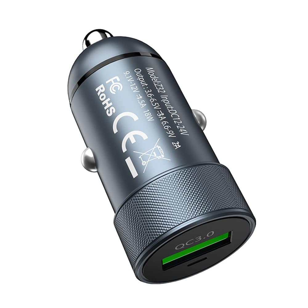 Hoco - Auto punjač Speed Up (Z32) - USB-A QC 3.0 18W 3A - crni