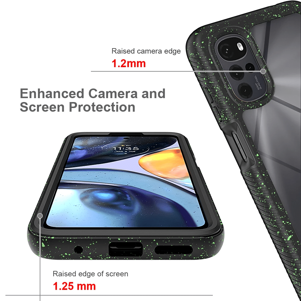 Techsuit - Defense360 Pro + Screen Protector - Motorola Moto G22 - crna