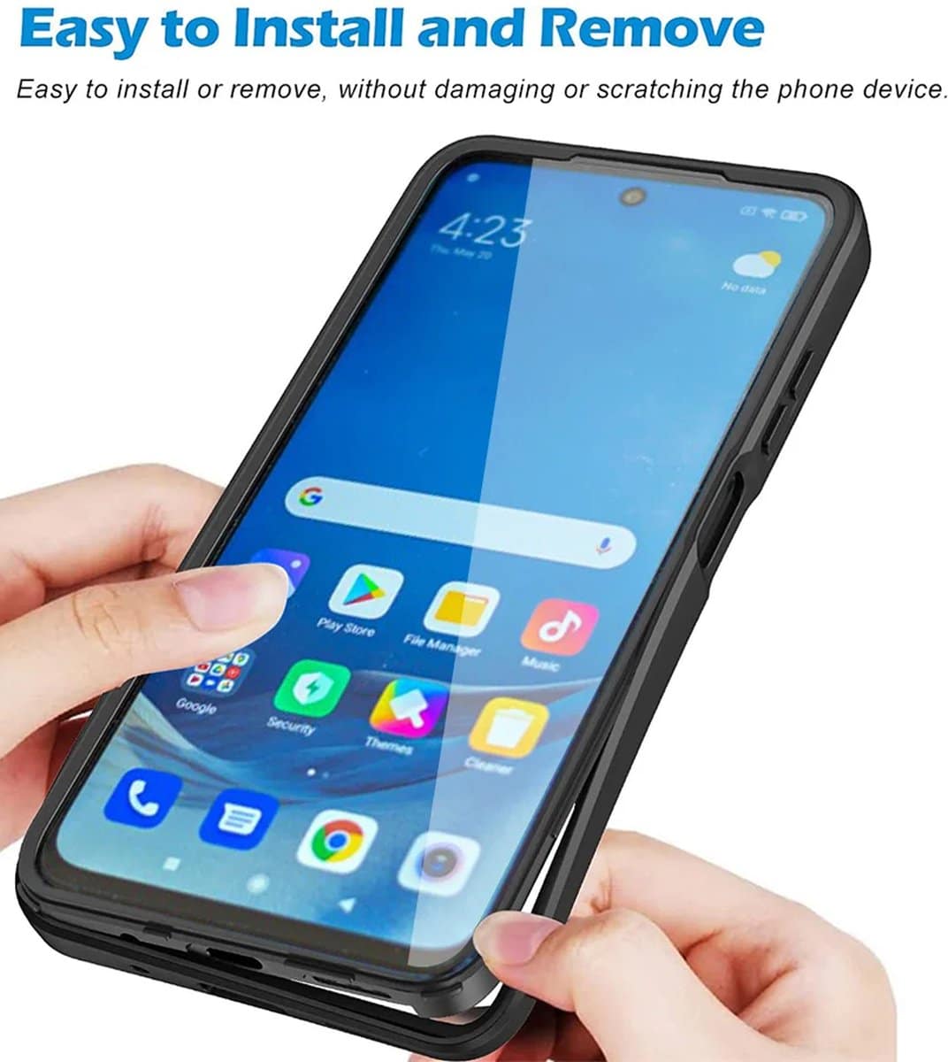 Techsuit – ColorVerse 360 Series obostrana zaštitna maska za Xiaomi Poco X6 Pro – crna