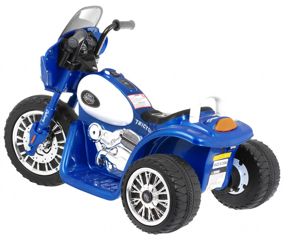Policijski motor na akumulator Police - Plavi