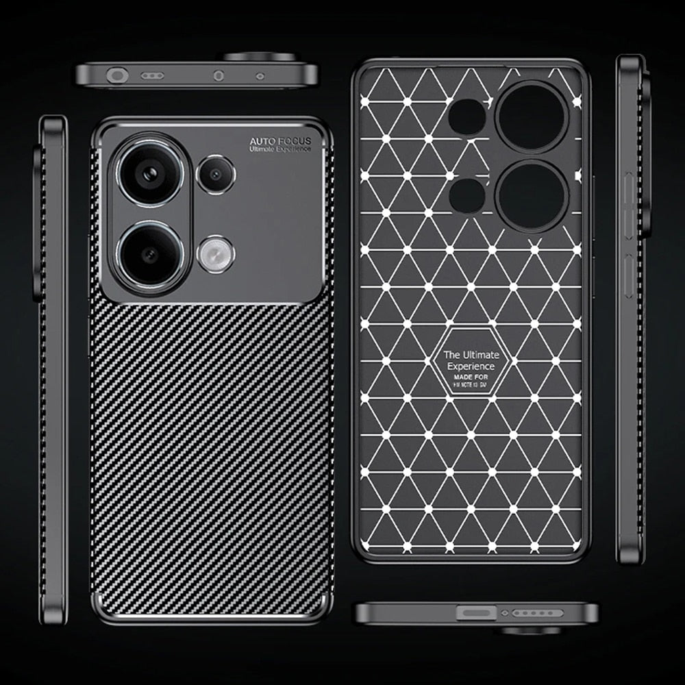 Techsuit – CarbonFiber maska za Xiaomi Redmi Note 13 4G – crna