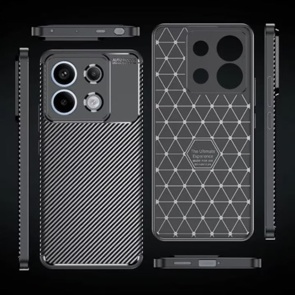 Techsuit – CarbonFiber maska za Xiaomi Redmi Note 13 5G – crna